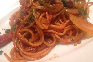 うまいナポリタン食べて中崎町の風を感じた～い！（電◯少年風味）