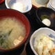 海鮮太郎丼セット　味噌汁と小鉢