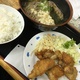 からあげ定食 味噌汁をそばに変更