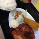 定食　塩麹からあげと白身フライ　ごはん小